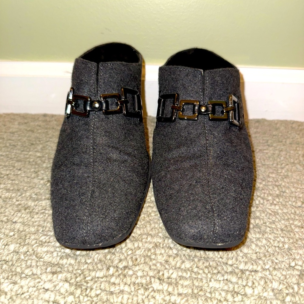 Grey Aerosoles open-back shoe boots